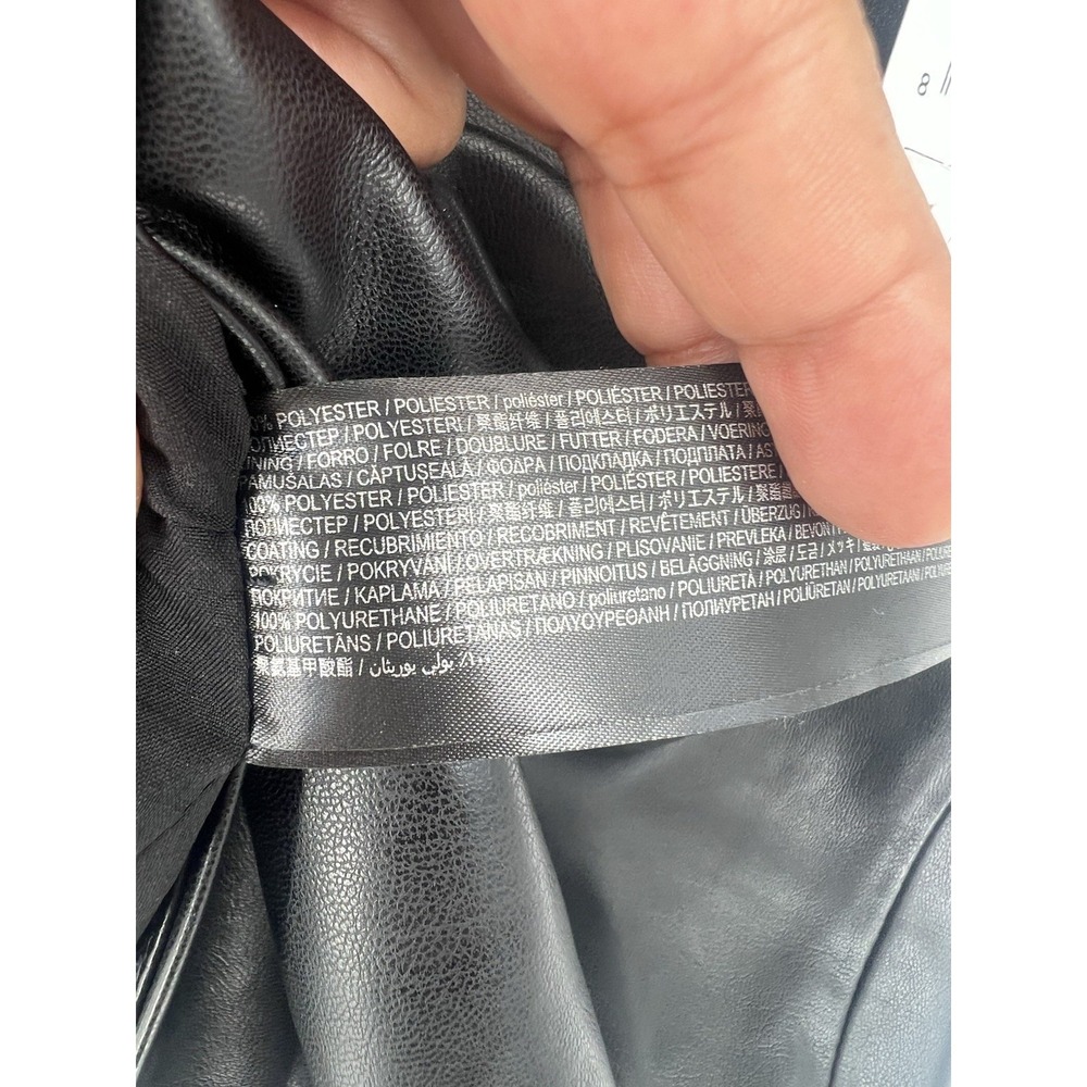 MANGO FAUX-LEATHER TOP Size M - Picture 5 of 10